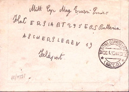 1945-R.S.I.-FLAC BATTAGLION N.295 Manoscritto Al Verso Di Biglietto Franchigia D - Weltkrieg 1939-45
