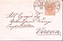 1896-RUBBIERA C1 (12.1) Su Busta Affrancata Effigie C.20 - Marcofilía