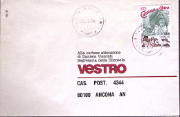 1995-VESTRO Busta Viaggiata Trasacco (13.9) - 1991-00: Marcophilia