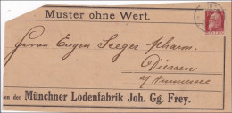 Bayern: 1903, Muster Ohne Wert, Vorderseite, Lodenfabrik - Covers & Documents