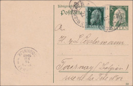 Bayern: 1912: Ganzsache Aus Wörishofen Nach Belgien - Interi Postali