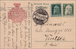 Bayern: 1912: Ganzsache Von München Nach Venedig - Postwaardestukken