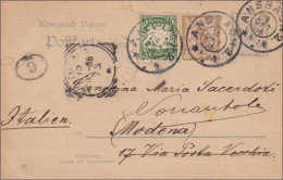 Bayern: 1906: Ganzsache Nach Italien - Postal  Stationery