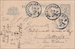 Bayern: 1901, Ganzsache Von München Nach Italien - Postwaardestukken