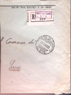 1945-R.S.I Posta Da Campo N.873 C.2 (28.1) E Lineare In Gomma Su Grande Framment - Guerra 1939-45