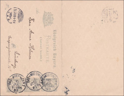 Bayern: 1903, Ganzsache (bezahlte Antwort) Von Kissingen Nach Lüneburg - Enteros Postales