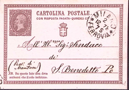 1878-Cartolina Postale R.P. C.15 Parte Domanda Milano (2.12) - Entero Postal