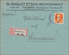 Bayern: 1915, Postauftrag Innerhalb Von Kaiserslautern - Brieven En Documenten