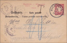 Bayern: 1897, Ganzsache Von München Nach Stuttgart Mit Nach-Taxe - Enteros Postales