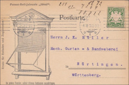 Bayern: 1910, Postkarte Von München Nach Nürtingen, Rollladen, Jalousien - Covers & Documents