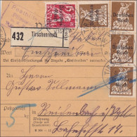 Bayern: 1920 Paketkarte Tirschenreuth Mit Posthilfsstelle: Seltener Stempel - Storia Postale
