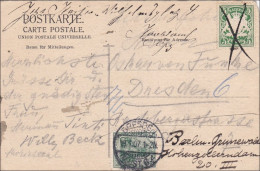 Bayern: 1907, Postkarte Nach Dresden Von Der Odeon Bar In München - Briefe U. Dokumente