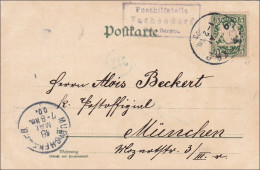 Bayern: 1900, Postkarte Von Vachendorf Nach München, Seltener Stempel - Brieven En Documenten