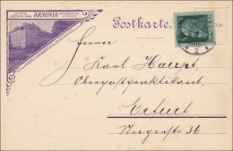Bayern: 1912 Postkarte Von München Nach Erfurt - Lebensversicherung Arminia - Cartas & Documentos