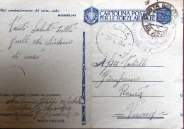 1942-OSPEDALE MILITARE VERONA Manoscritto Su Cartolina Franchigia Posta Militare - Weltkrieg 1939-45