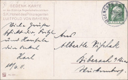 Bayern:  Ganzsache  1911 Gedenkkarte Luitpold Von Bayern - Brieven En Documenten