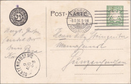 Bayern:  Ganzsache  Eröffnungsfeier Landesausstellung Nürnberg 1906 - Lettres & Documents