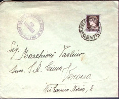 1942-UNIONE INDUSTRIALE FASCISTA Prov. Di Verona Tondo Su Busta Affrancata Imper - Poststempel