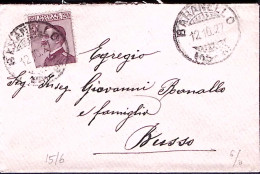 1927-BARANELLO C.2 (12.10) Su Busta Affrancata Michetti C.20 - Poststempel