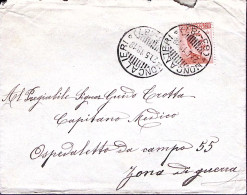 1918-MONCALIERI C.2 (23.5) Su Busta Affrancata Michetti C.20 - Poststempel