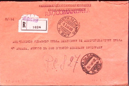 1944-R.S.I. Posta Da Campo N.803 C.2 (5.2.) E Lineare In Gomma Viola Su Raccoman - Weltkrieg 1939-45