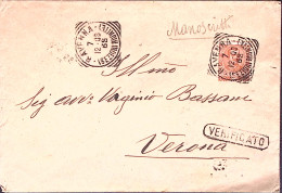 1903-VERIFICATO In Cartella Su Partecipazione RAVENNA Tondo Riquadrato (7.12) Af - Marcophilie