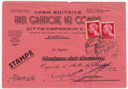 1946-Imperiale Senza Fasci Roma Due C. 20 (529) Su Stampe Empoli (12.1) - 1946-60: Poststempel