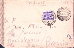 1943-SCHMALKALDEN (14.3) E Manoscritto Feldpost N.577 Su Busta Non Affrancata E  - Guerre 1939-45