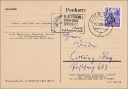 DDR: 1956: Postkarte Aus Berlin Nach Coburg - Sparwochen, "Klein Fälschung" - Cartas & Documentos
