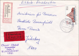 DDR: 1983: Eilboten-Einschreiben Von Brandenburg Kirchmöser Nach Jüterbog - Cartas & Documentos