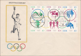 DDR: 1964: FDC Dresden - Olympiade - Briefe U. Dokumente