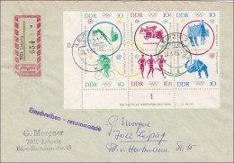 DDR:  1983: Einschreiben Leipzig Mit Eckrand Und VEB Druck Nummer - Cartas & Documentos