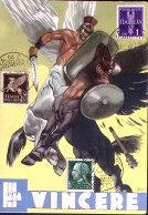 1944-GNR VINCERE Cartolina Affrancata Lato Veduta Imperiale G.N.R.c.25 E P.A. So - Guerra 1939-45