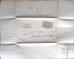 1870-CIFRA Coppia C.1 Su Circolare A Stampa Firenze (23.2) - Marcophilie