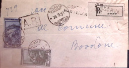 1951-ITALIA LAVORO Lire 2 E 10, Su Piego Raccomandato Soave (26.9) - 1946-60: Poststempel