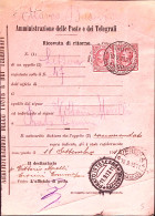 1913-LEONI Coppia C.10, Su Avviso Ricevimento Prato (11.9) - Poststempel