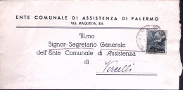 1945-Democratica C.40, Isolato Su Circolare Palermo (21.11) - Storia Postale