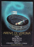 1971-VERONA ARENA, Programmma Manifestazione Su Cartolina, Annullo Speciale (5.6 - Música
