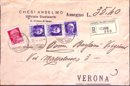 1931-Imperiale C.20 E Tre C.50, Su Manoscritto/c.assegno Soave (11.3) - Poststempel