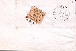 1877-(F=on Piece) CENCENIGHE C.2 + Punti Su Largo Frammento Affrancato C.10 - Poststempel