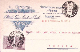 1927-ILLASI Cantine Attilio Gino Santi Di Carlo Intestazione A Stampa Di Cartoli - Marcophilie