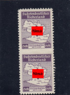 Besetzung II. WK: Sudetenland, **, MiNr. II UM, Niederland - Région Des Sudètes