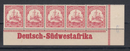 DSWA: MINr. 13 Randinschrift, ** - German South West Africa