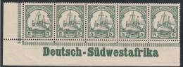 DSWA: MiNr. 12 Randinschrift, ** - German South West Africa