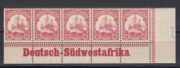 DSWA: MINr. 13 Randinschrift I, ** - Deutsch-Südwestafrika