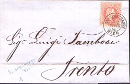 1868-AUSTRIA Kr. 5 Isolato Su Soprascritta Vienna (21.11) - Other & Unclassified