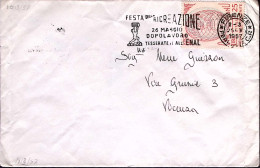 1957-FIRENZE C.2 (25.5) + FESTA DELLA RICREAZIONE Annullo A Targhetta Su Busta A - 1946-60: Poststempel