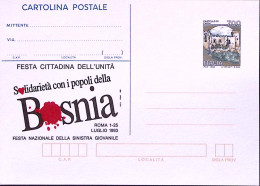 1993-Cartolina Postale Lire 700 Sopr.IPZS BOSNIA SOLIDARIETA' Nuova - Postwaardestukken