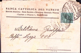 1944-R.S.I. Monumenti C.25 Isolato, Su Biglietto Treviso (17.8) Per Citta' - Marcophilie
