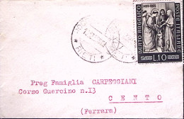 1952-BEATO ANGELICO Lire 10 Isolato Su Biglietto Visita (10.12) - 1946-60: Poststempel
